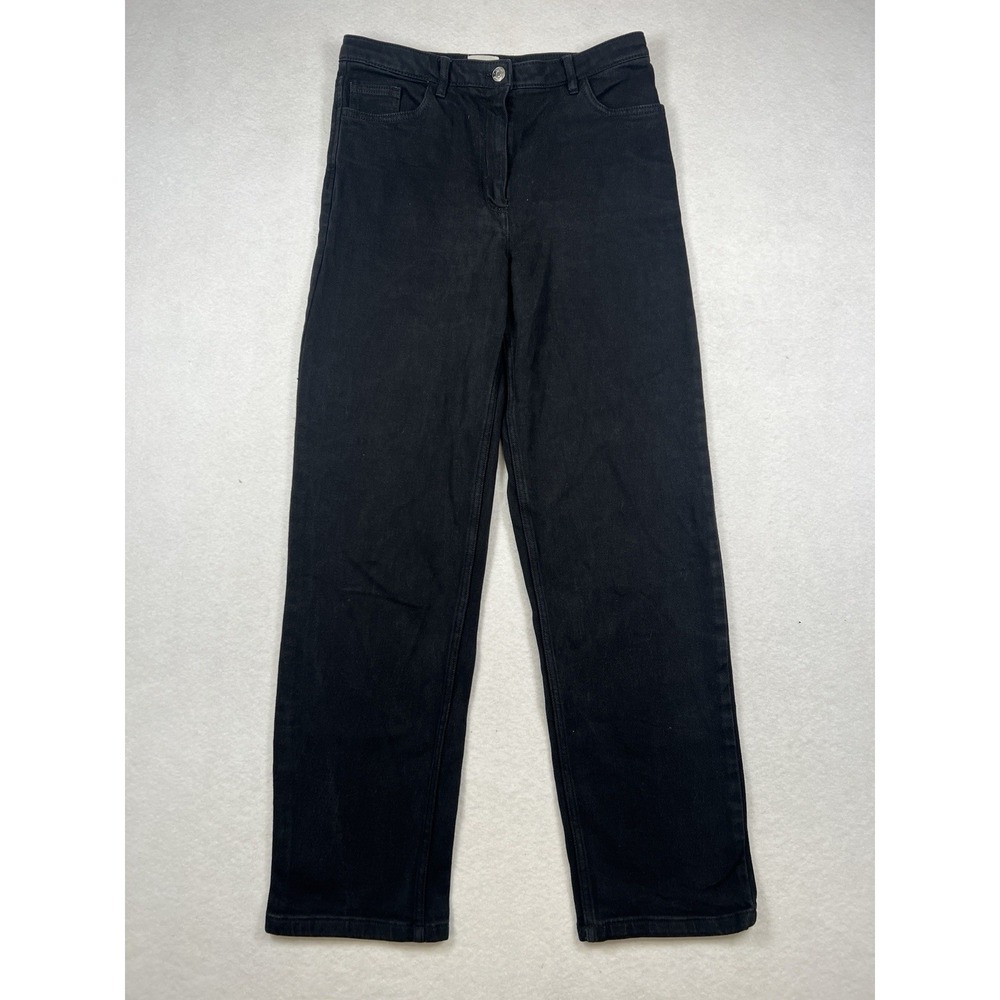 Wilfred Free Straight Leg Jeans Womens Size 6 Black Dark Wash Denim High Rise